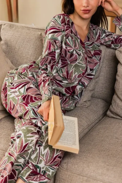 Floral Button Up PJ Set - Image 2