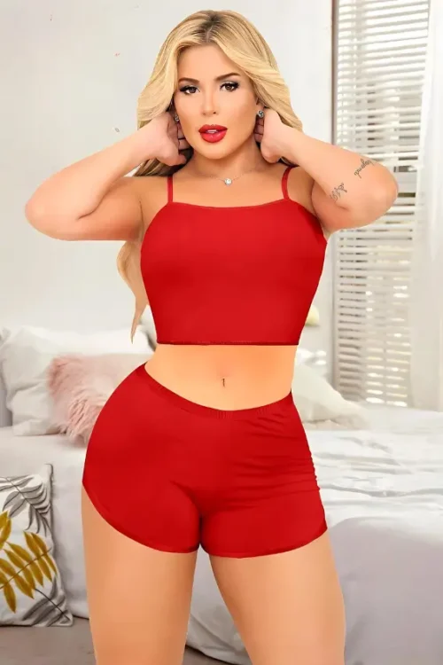 Cut Top & Shorts Set