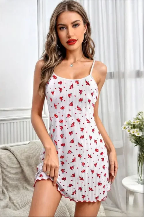 Floral Print Night Dress