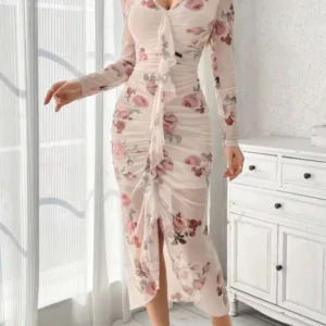 floral tol dress
