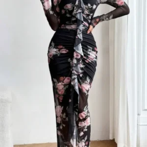 floral tol dress