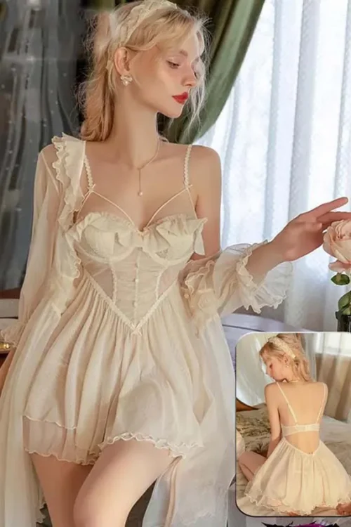 sexy lingerie with robe - Image 4