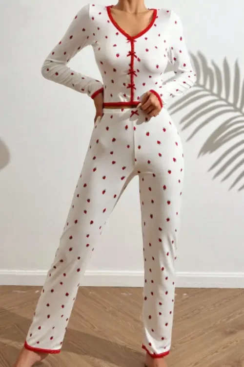 white pj set - Image 2