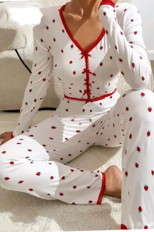 white pj set