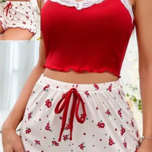 red short pj set