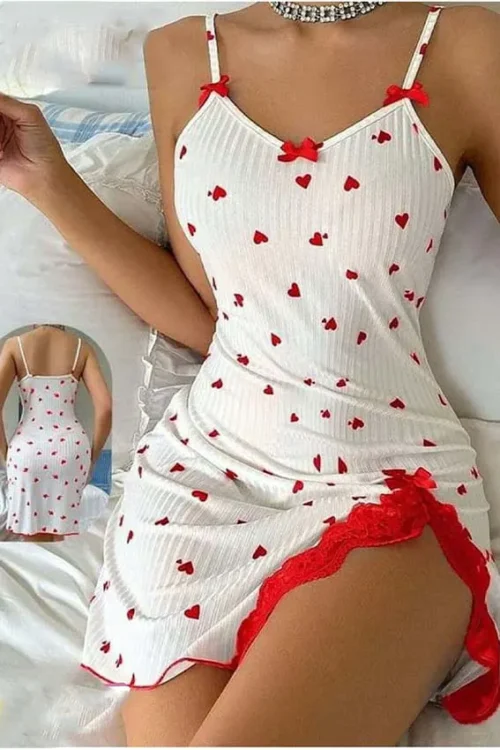 heart print nightshirt