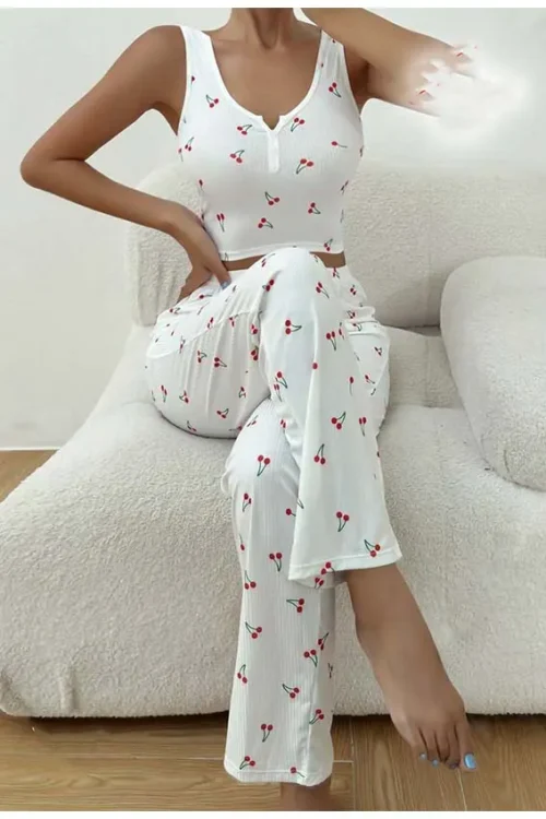 white pj set