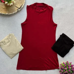 cotton basic high neck