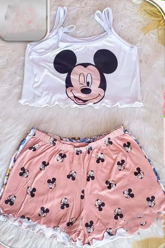 mickeymouse print short pj