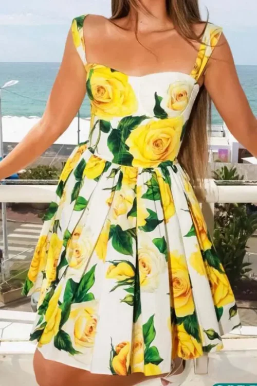 floral mini dress