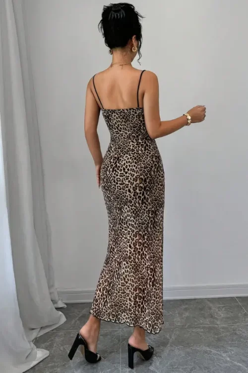 Floral Spaghetti Strap Sleeveless Dress - Image 3