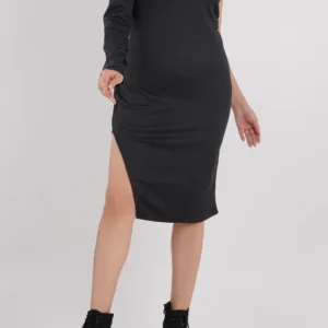Ribbed One-Shoulder Dress Elegance