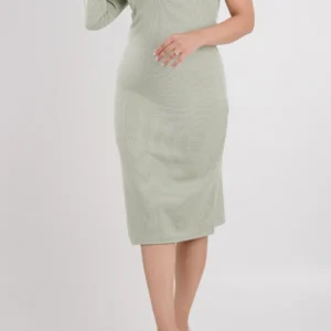 Ribbed One-Shoulder Dress Elegance