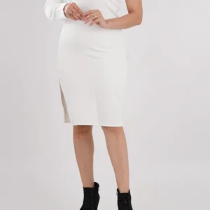 Ribbed One-Shoulder Dress Elegance