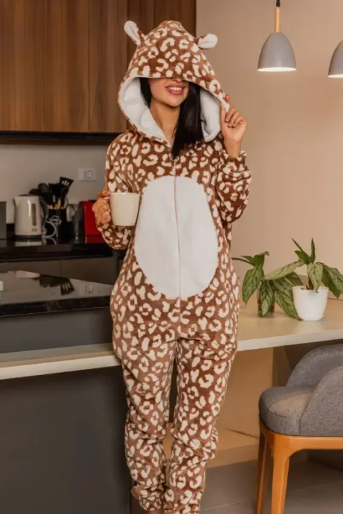 Cozy Animal Print Onesie Pajamas
