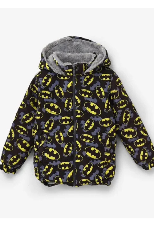 Kids Hooded Jacket with Batman Print