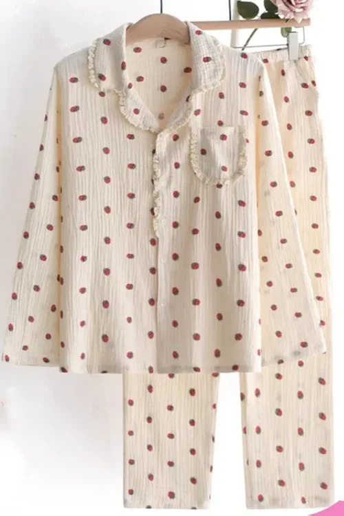 Polka Dot Long Sleeve Pajama Set