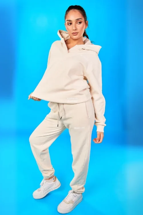 GRiT Beige Hoodie & Joggers Set