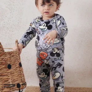 Cartoon Pattern Long Sleeve Pajama Set