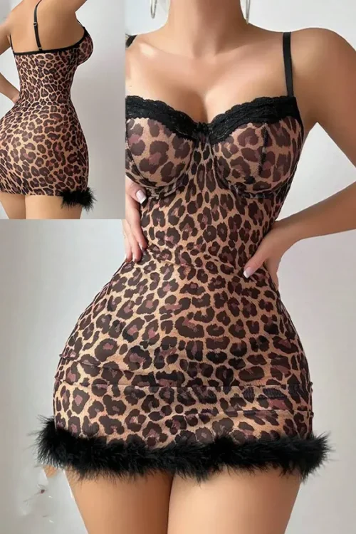 Leopard Print Mini Dress