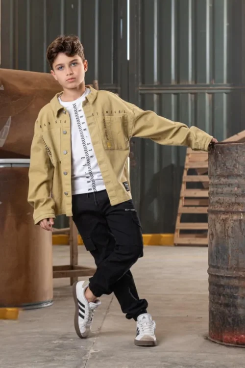 Stylish Long Sleeve Cargo Jacket - Image 3