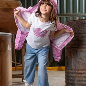 Stylish Pink Pattern Kids Jacket