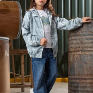 Stylish Pink Pattern Kids Jacket