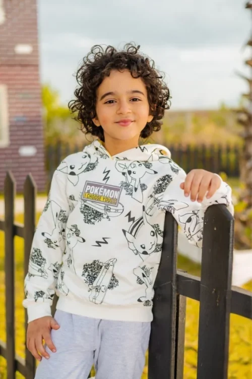 Kids' Cute Graphic Hoodie Set - Image 4