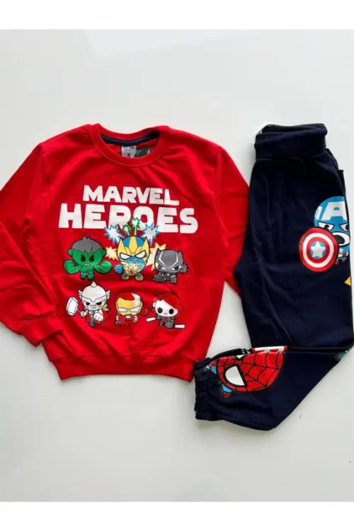Kids' Marvel Print Long Sleeve Set - Image 4