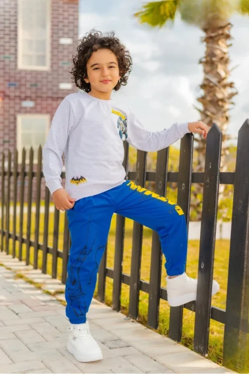 Kids Batman Long Sleeve Outfit - Image 2