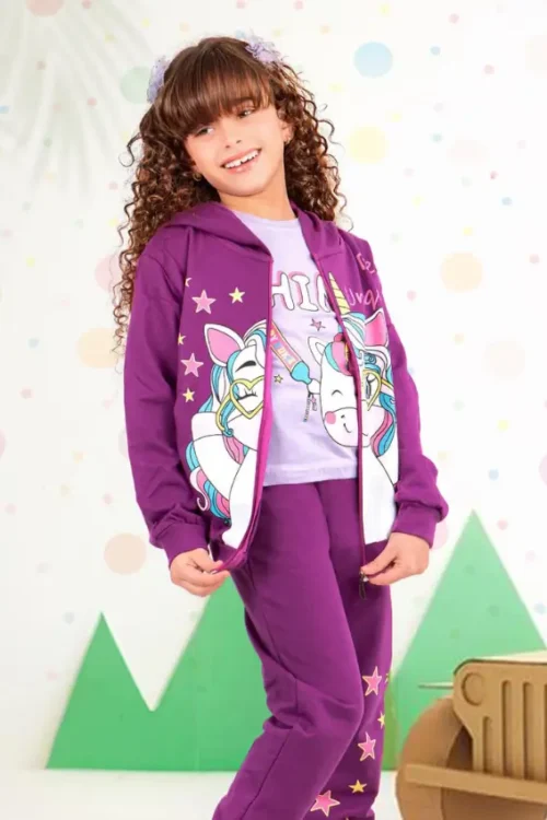 Unicorn Pattern Long Sleeve Tracksuit