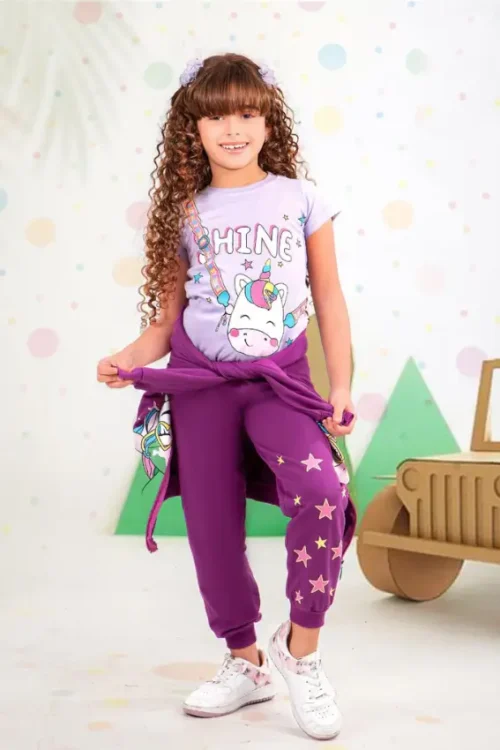 Unicorn Pattern Long Sleeve Tracksuit - Image 3