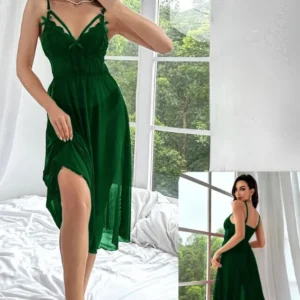 Elegant Lace Spaghetti Strap Nightgown