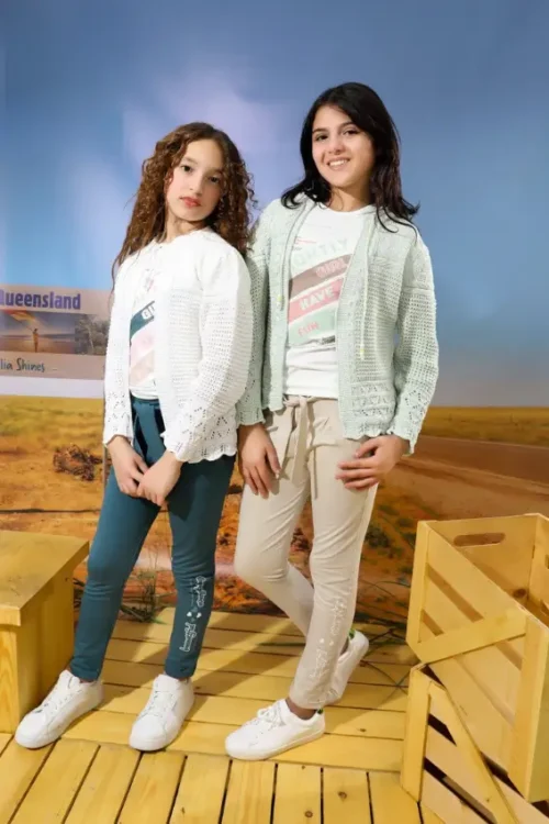 Stylish Lace Cardigans with Printed Pants
