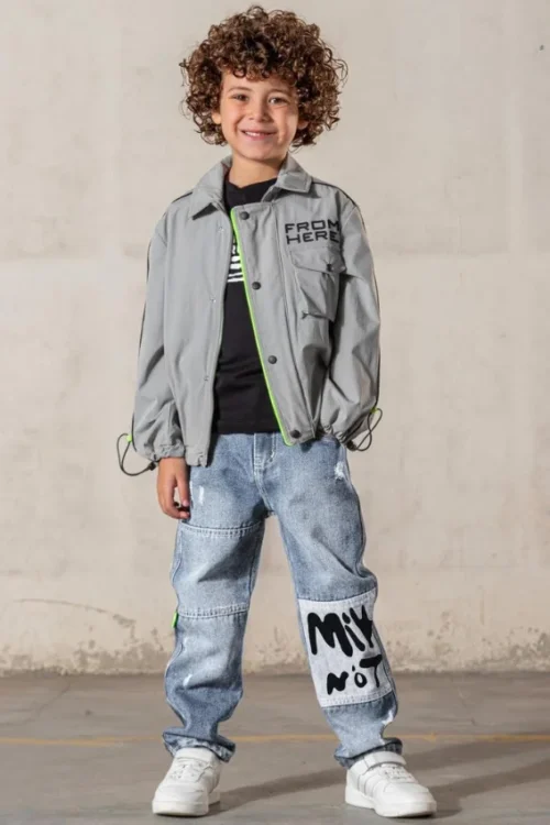 Kids Graphic Jacket and Jeans Set