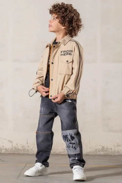 Kids Graphic Jacket and Jeans Set - Image 6