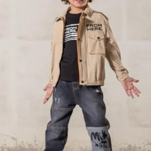 Kids Graphic Jacket and Jeans Set