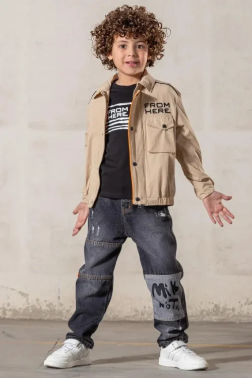 Kids Graphic Jacket and Jeans Set - Image 5