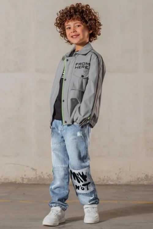 Kids Graphic Jacket and Jeans Set - Image 3