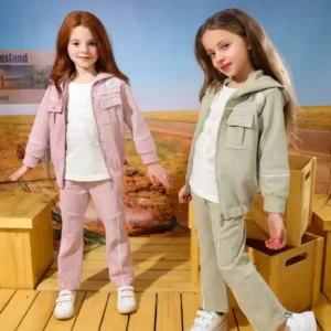 Kids' Long Sleeve Patterned Pant Set