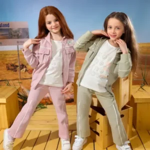 Kids' Long Sleeve Patterned Pant Set