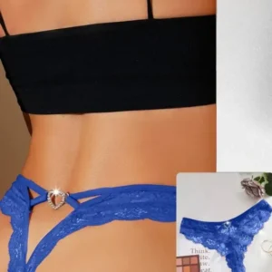 Elegant Black Lace Lingerie Thong