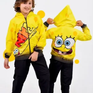 Kids Cartoon Hoodie & Pants Set