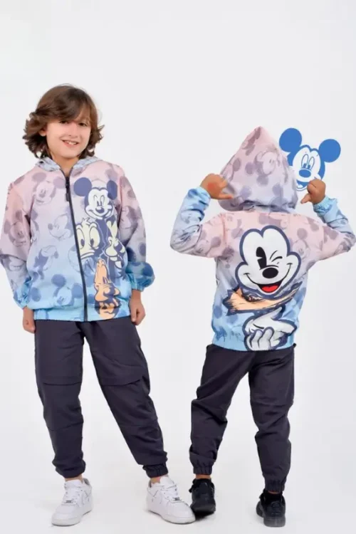 Cartoon Pattern Long Sleeve Hoodie Set