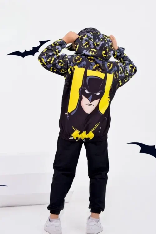 Kids' Batman Pattern Hooded Jacket - Image 3