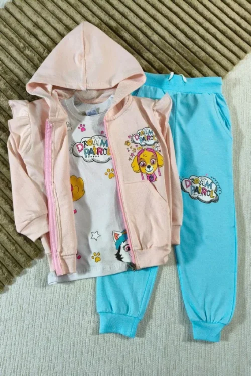 Charming Cartoon Print Kids Tracksuit - Image 4