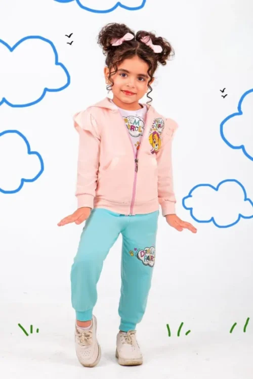 Charming Cartoon Print Kids Tracksuit