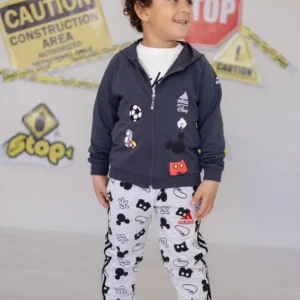 Playful Patterned Jacket and Pants Set