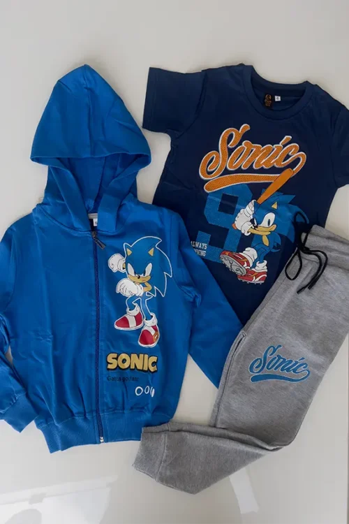 Sonic Hoodie, Tee, and Jogger Set