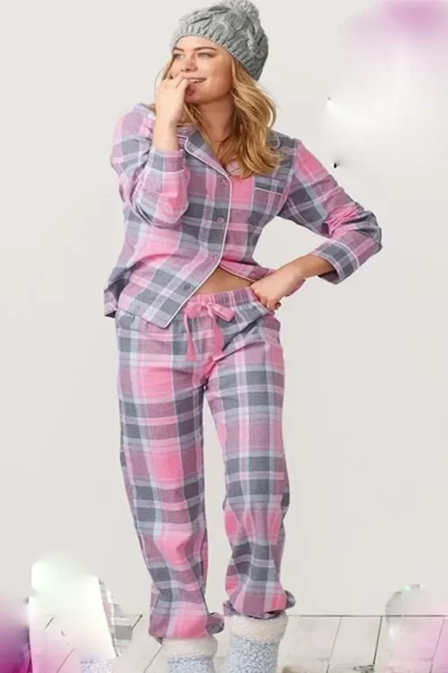 Leopard Print Long Sleeve Pajama Set